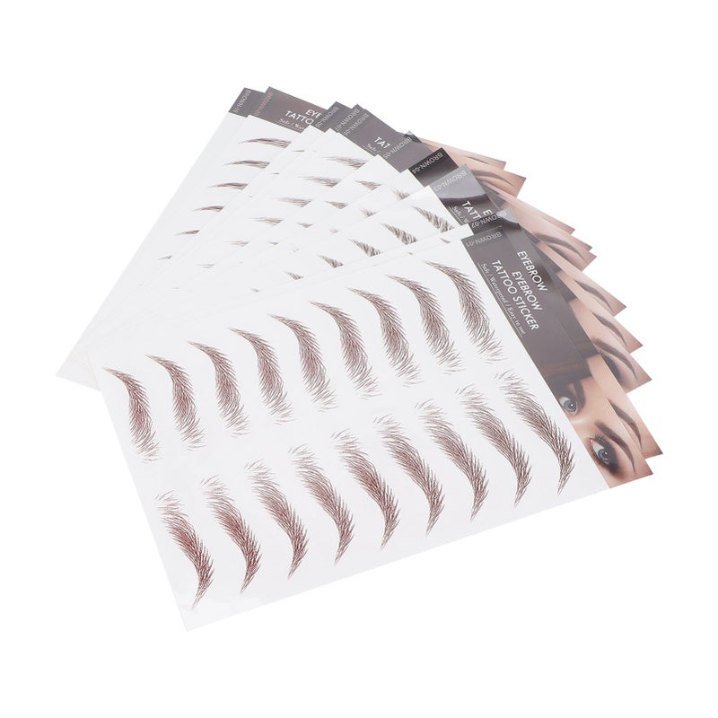 10pcs Temporary Brow Tattoo Waterproof Disposable 6D False Eyebrow Tattoos Stickers - Image 4