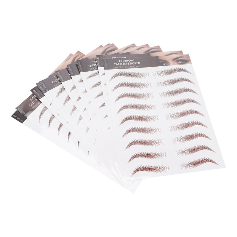 10pcs Temporary Brow Tattoo Waterproof Disposable 6D False Eyebrow Tattoos Stickers - Image 2
