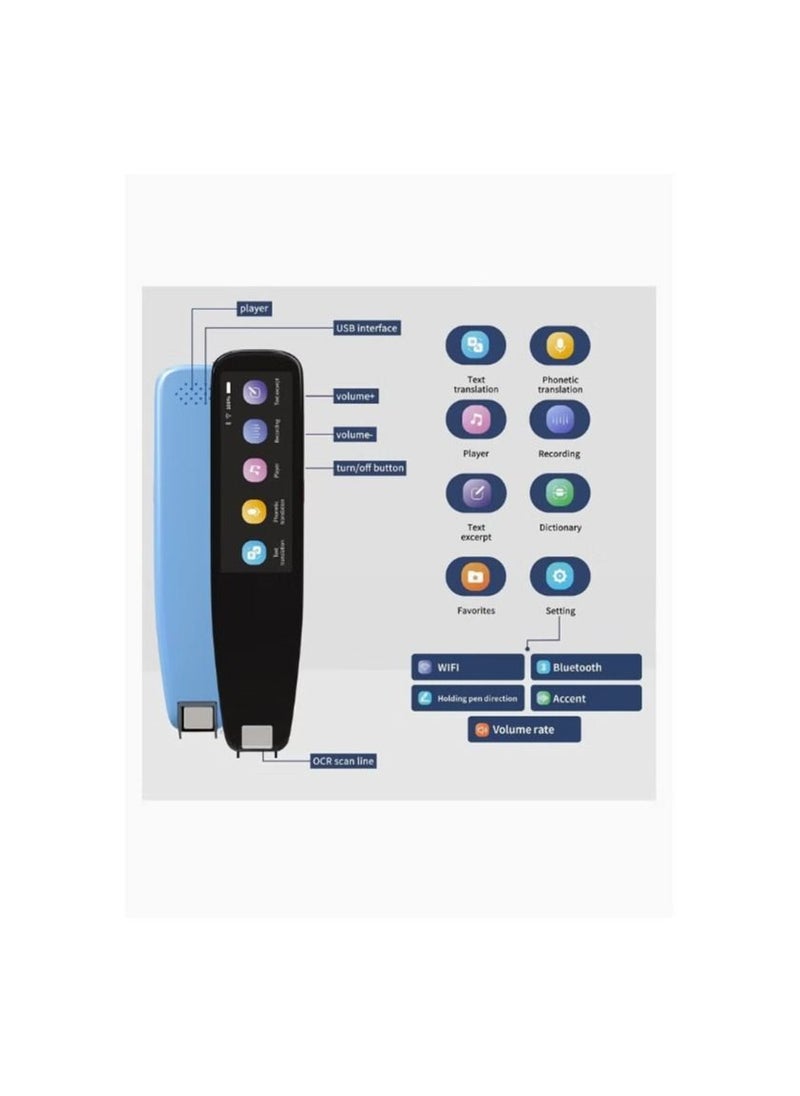 ACLIX - ScanReader NEWYES Scanner Pen Language Translator Device OCR Digital Reading Pen Support Text Phonetic Multilingual Translation - Image 1
