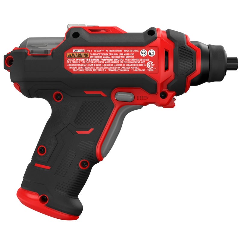 CRAFTSMAN 4V Cordless Screwdriver with Charger and Screwdriving Bits Included (CMHT6650C) - Image 4