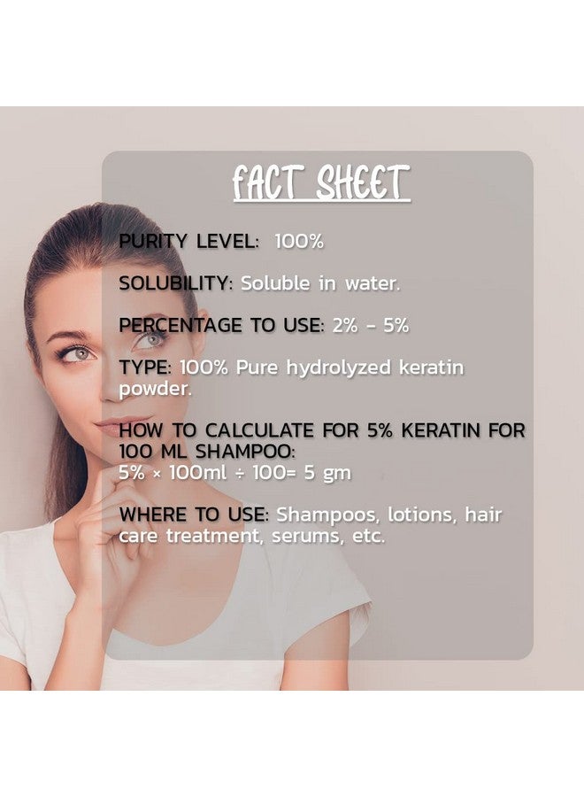 Hollywood Secrets Pure Hydrolyzed Keratin Protein Powder 50gm - Image 3