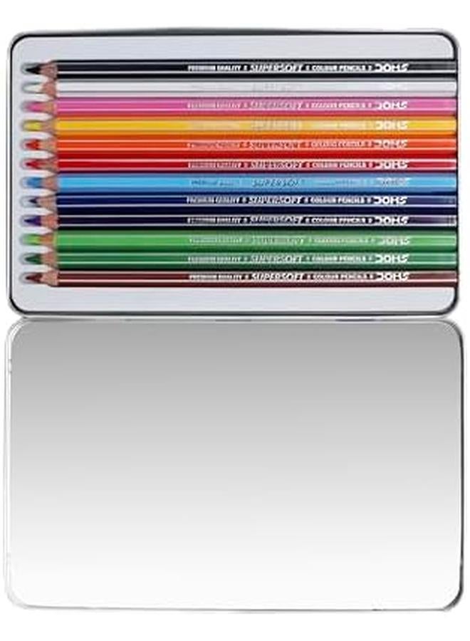 DOMS Wooden Flat Metal Tin Colors 12 Shades Set - Image 3