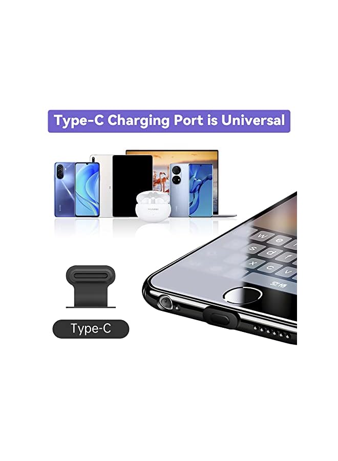 Zaboon Senbos Type C Anti Dust Plug, 4 Pack Dust Proof Plug Usb Type C Dust Plugs Compatible With Samsung Galaxy S22, S22 Ultra, S22+, S21, S20, Note 20, Pixel Usb C Charging Port Caps Protectors For Android  - Image 4