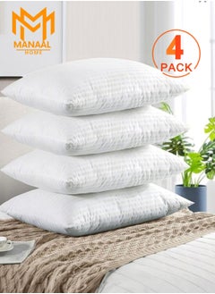 Set of 4 Piece Bed Sleeping Pillow 75 CM X 50 CM | Hotel Collection| Extra Plush and Comfortable | Anti Allergy