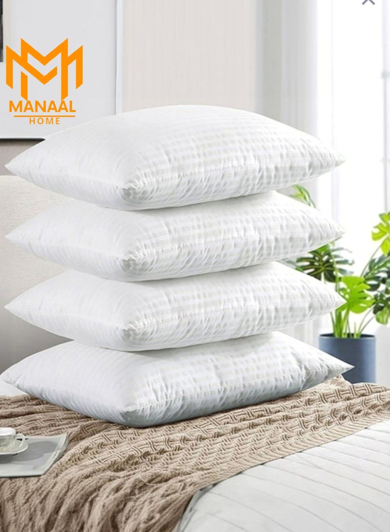 MANAAL HOME Set of 4 Piece Bed Sleeping Pillow 75 CM X 50 CM | Hotel Collection| Extra Plush and Comfortable | Anti Allergy - Image 1