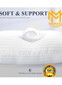 MANAAL HOME Set of 4 Piece Bed Sleeping Pillow 75 CM X 50 CM | Hotel Collection| Extra Plush and Comfortable | Anti Allergy  - Image 3