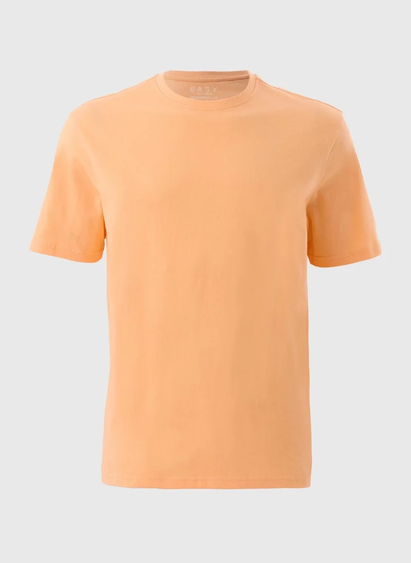 Matalan Orange Essential Crew Neck T-Shirt