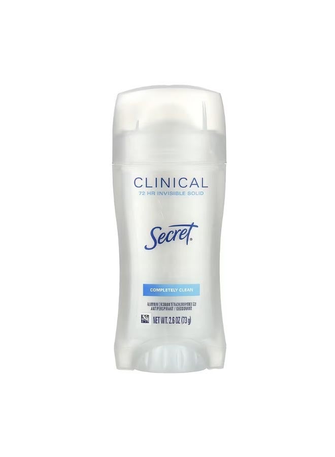 Secret Clinical 72 HR Invisible Solid Deodorant Completely Clean  2.6 oz 73 g - Image 1