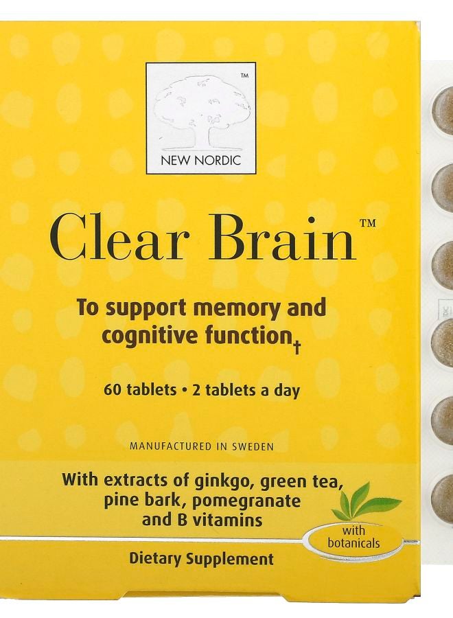 New Nordic Clear Brain 60 Tablets