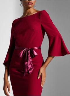 Chi-Chi London Belted Knitted Dress  - Image 3