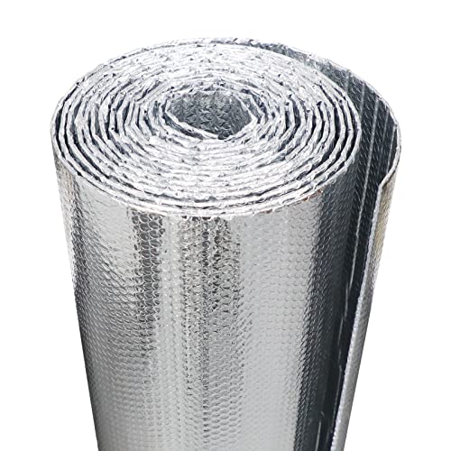 AGHITG Bubble Reflective Insulation Roll to Window Insulation for Winter, Double Side Aluminum Bubble Foil Insulation Roll for Keep Heat,59"x 99" Thermal Insulation Shield,RV Window Insulation. - Image 1