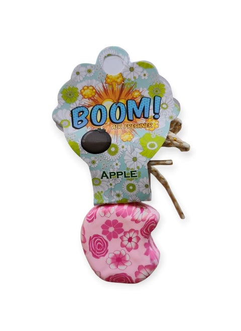 Car Air Freshener on Mirror with Essential Oils Fragrance with Wooden Diffuser Lid - Green Apple - Assorted Designs