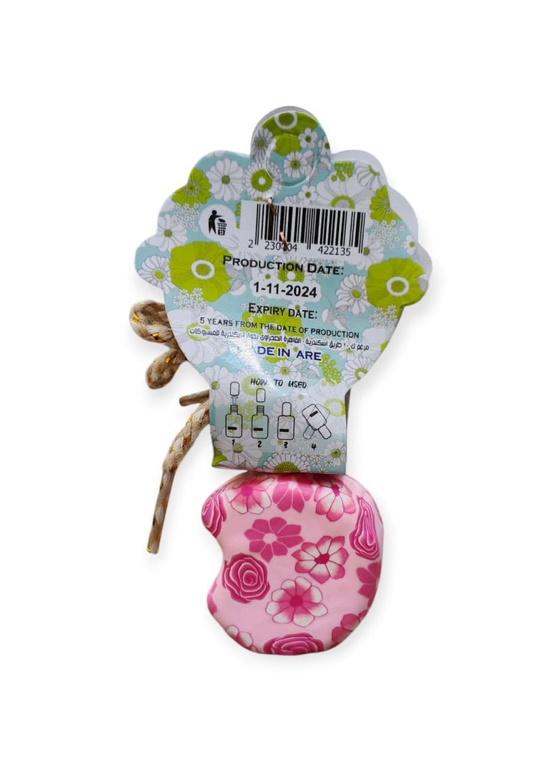Car Air Freshener on Mirror with Essential Oils Fragrance with Wooden Diffuser Lid - Green Apple - Assorted Designs