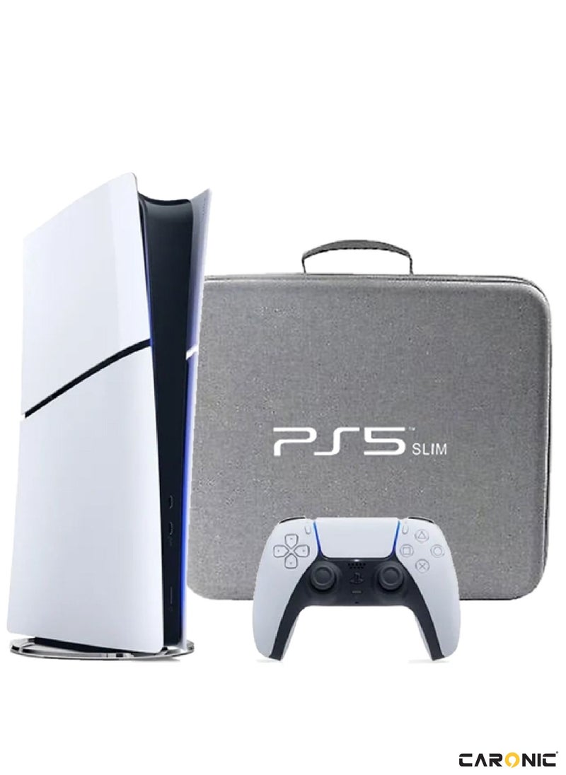 CARONIC Storage Bag For PS5 Slim Console Carrying Case Compatible For Playstation 5 Slim  - Image 2