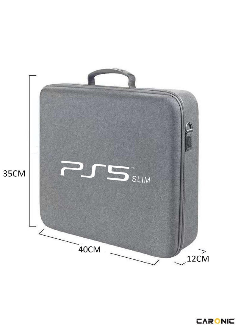 CARONIC Storage Bag For PS5 Slim Console Carrying Case Compatible For Playstation 5 Slim  - Image 4