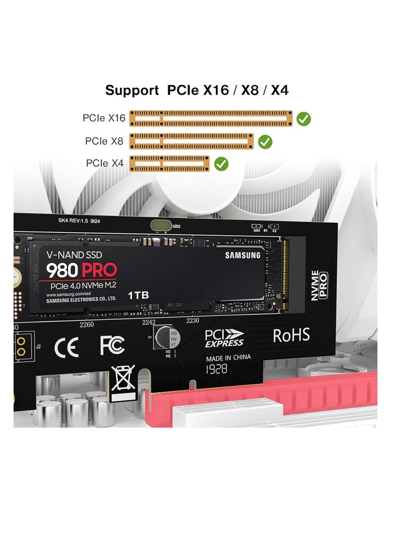 M.2 NVMe SSD to PCIe 4.0 Adapter Card with Heatsink  - Image 3