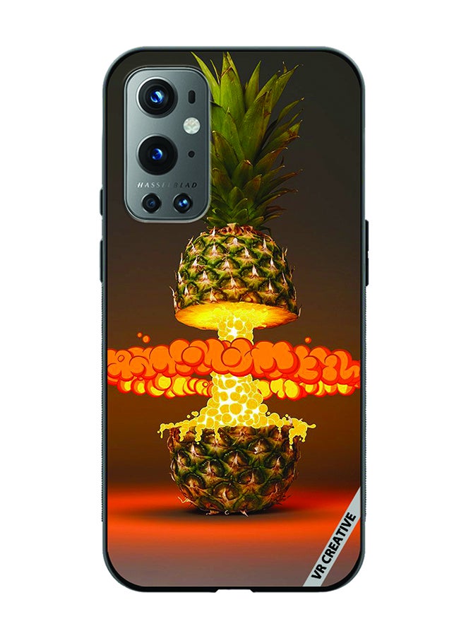 VR CREATIVE Protective Case Cover For OnePlus 9 Pro Fire Pineapple Design Multicolour - Image 1