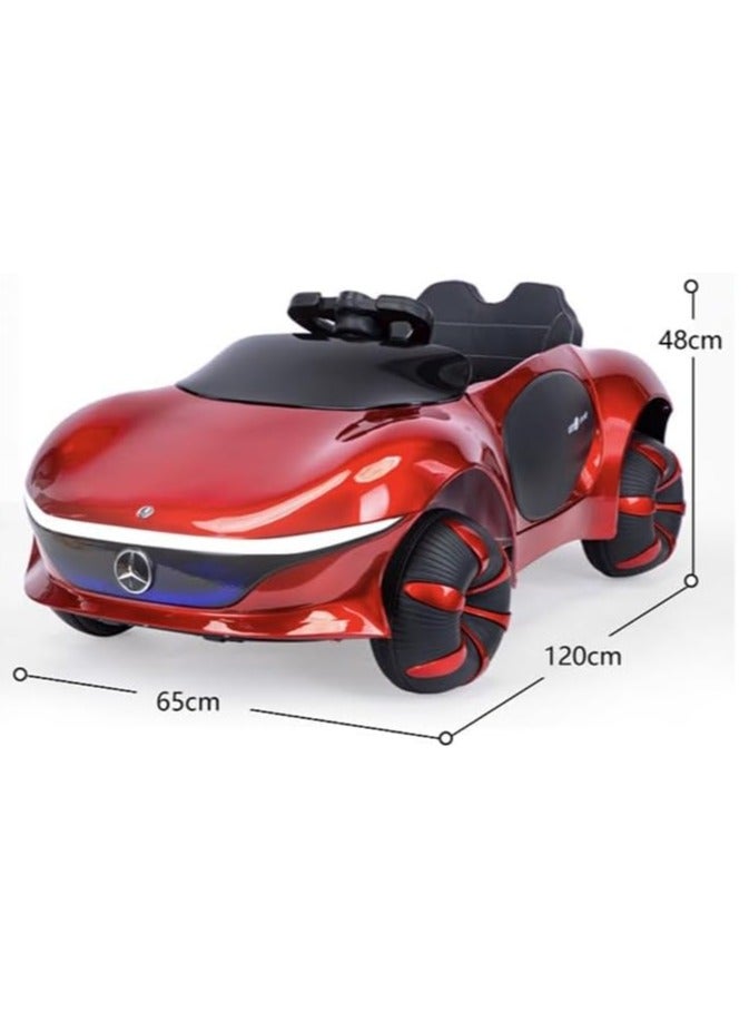 Mercedes Kids Electric Ride On Car 12V Powerful Battery Two Rear Motors Can Sit On With Remote Control Suitable For 2-7 Years Old Children (Red) - Image 4