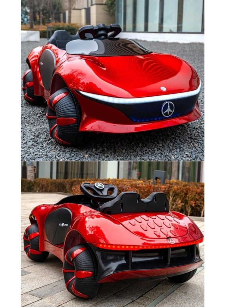 Mercedes Kids Electric Ride On Car 12V Powerful Battery Two Rear Motors Can Sit On With Remote Control Suitable For 2-7 Years Old Children (Red) - Image 2