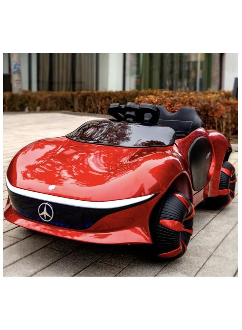 Mercedes Kids Electric Ride On Car 12V Powerful Battery Two Rear Motors Can Sit On With Remote Control Suitable For 2-7 Years Old Children (Red) - Image 1