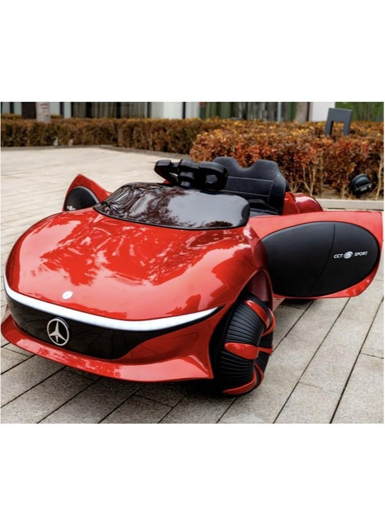 Mercedes Kids Electric Ride On Car 12V Powerful Battery Two Rear Motors Can Sit On With Remote Control Suitable For 2-7 Years Old Children (Red) - Image 3