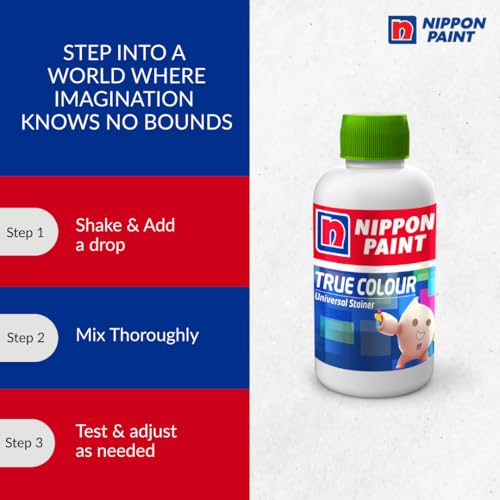 Nippon Paint True Colour Universal Stainer (Fast Green, 50ml)-Water Soluble High Tint, Non-Toxic, Non-Fading Pigment-For Plastic Emulsions, Enamels, Paints, Oil Paints-DIY - Image 3