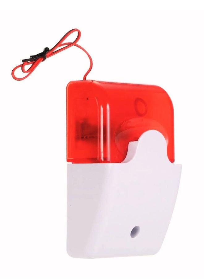 Generic - Wired Strobe Siren Red Light Sound Flash Buzzer Siren DC9 to 12V Home Security Alarm System Electric Security Siren 110dB - Image 1