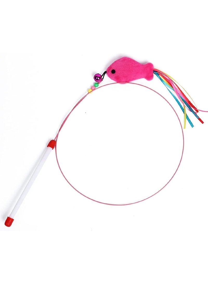 لعبة قطط أليفة - عصا جرس ريش سلكية فولاذية - عصا ترفيه تفاعلية ومضحكة للقطط - تحفز غريزة الصيد والتمرين الممتع - Image 1