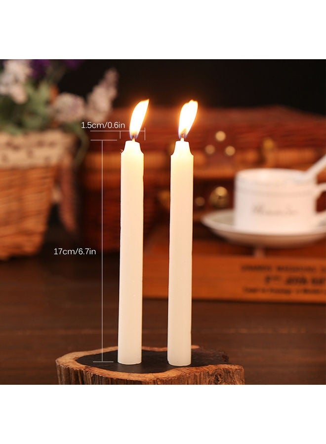 HOMESTAR 10 Pack White Taper Candles Dripless, Smokeless & Unscented - 8 Hours Long Burning - Hand Poured Tall Candlesticks - Ideal for Weddings, Dinner Parties, and Home Decor - Image 5