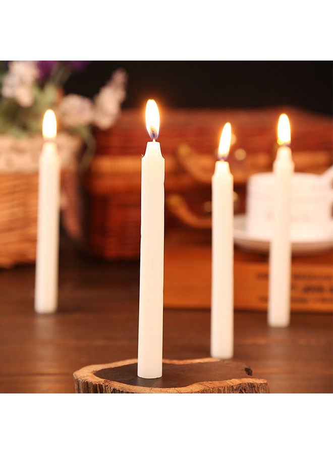 HOMESTAR 10 Pack White Taper Candles Dripless, Smokeless & Unscented - 8 Hours Long Burning - Hand Poured Tall Candlesticks - Ideal for Weddings, Dinner Parties, and Home Decor - Image 2