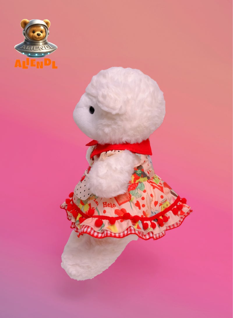 ALIENDL Calm Sheep – Plush Sheep Stuffed Animal Toy for Baby Kids, Soft Cute Sheep Dress Doll Gift Set with Removable Clothes & Pouch, Sweet Gift for Kids, Girls, Friends & Couples - Image 3