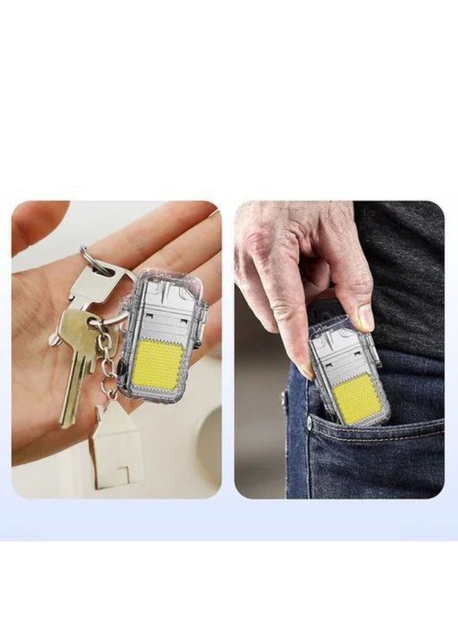 This unique flashlight and electronic lighter features a powerful 120-lumen light with three brightness levels. It comes with a Type-C charger and can be charged via a car cigarette lighter socket, portable charger, or laptop. Charging time is 1 to 1.5 hours. - Image 2