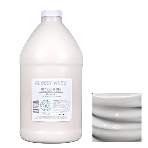 Penguin Pottery - 1/2 Gallon Mid Fire Glossy White Glaze - Cone 5-6 for Mid Fire Clay, High Fire Clay - Ceramic Glaze Pottery (1/2 Gallon | 64 oz | 1.9 L) - Image 1