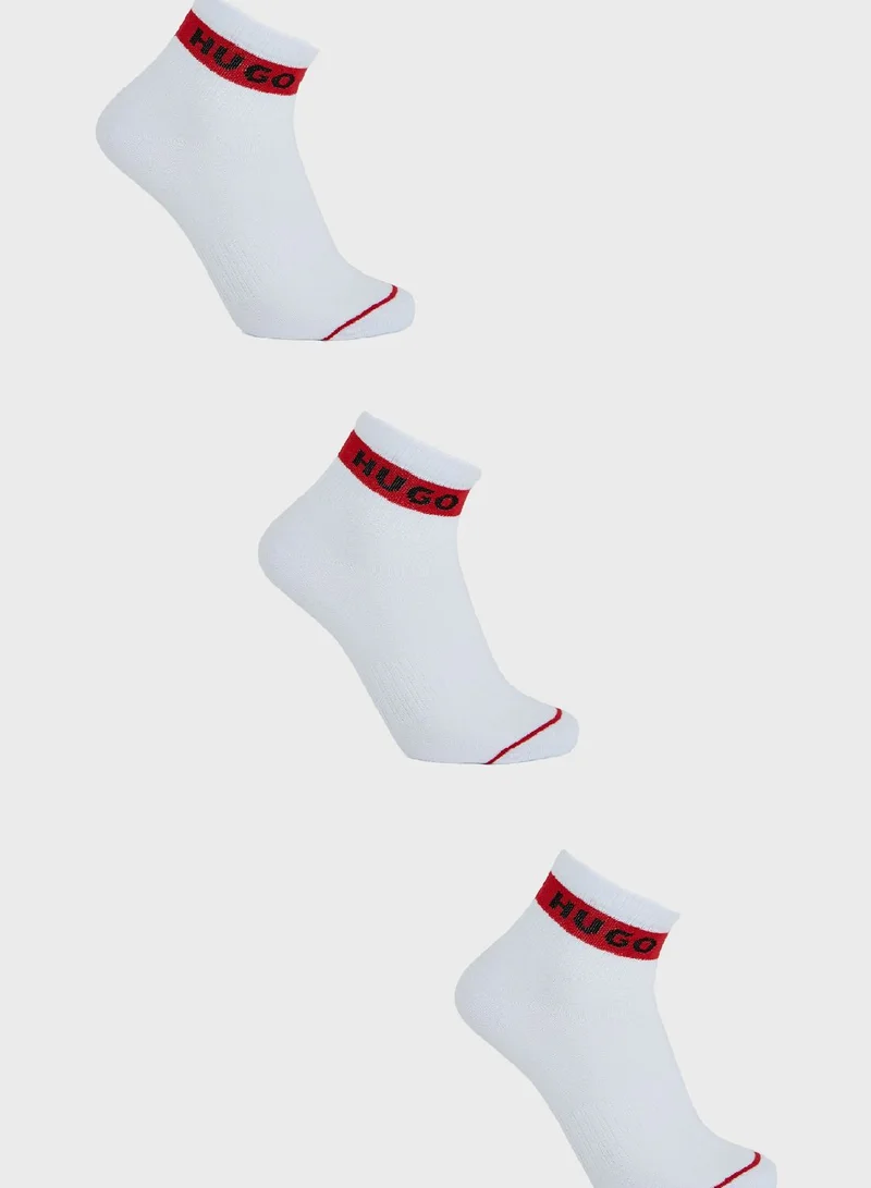 HUGO 3 Pack Logo Socks