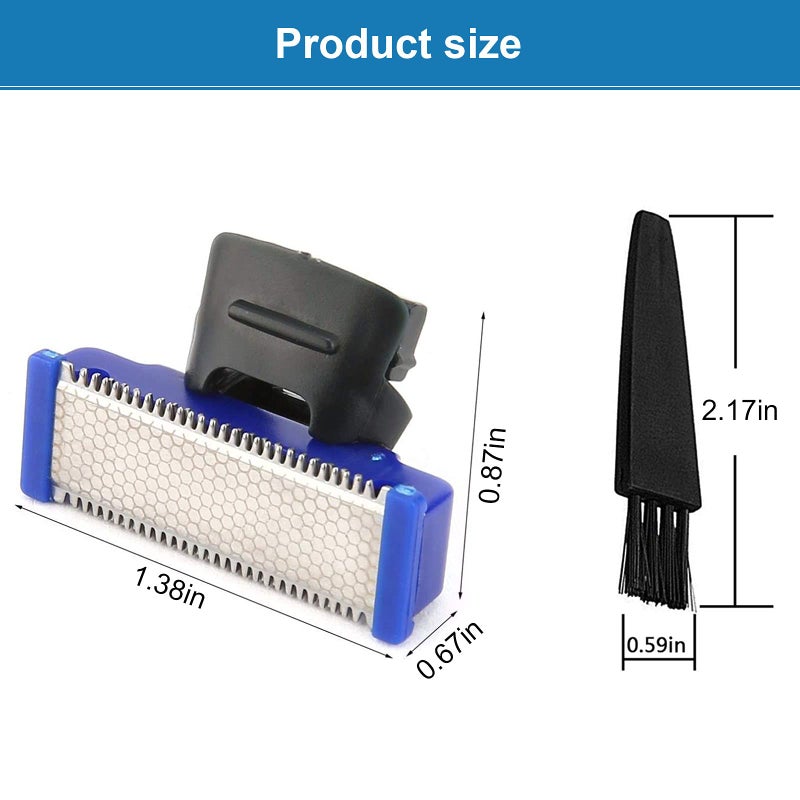 LinMei Razor Replacement Head Compatible for Gen 1 Micro Touches Solo Trimmer Replacement Cutter Head Solo Hybrid Shaver Replacement Blades Include 2 Cleaning Brush - Image 2