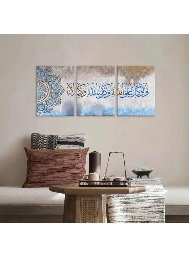 SKT Shiketro Set Of 3 Framed Canvas Wall Arts Stretched Over Wooden Frame Paintings for Home Living Room Office Decor 30*40CM - Image 2