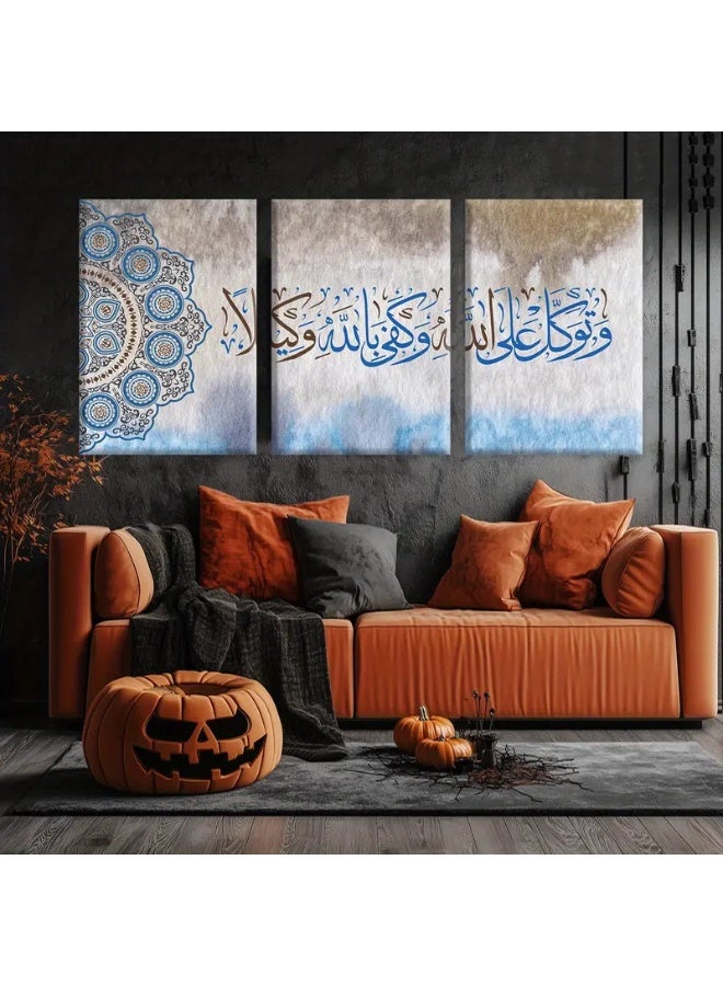 SKT Shiketro Set Of 3 Framed Canvas Wall Arts Stretched Over Wooden Frame Paintings for Home Living Room Office Decor 30*40CM - Image 3