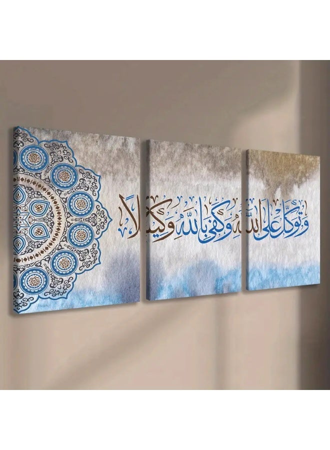 SKT Shiketro Set Of 3 Framed Canvas Wall Arts Stretched Over Wooden Frame Paintings for Home Living Room Office Decor 30*40CM - Image 4