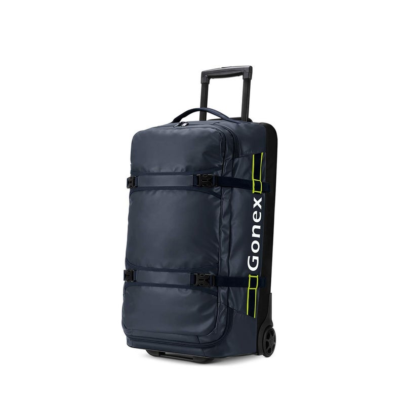 Gonex Rolling Duffle Bag with Wheels, 70L Water Repellent Wheeled Travel Duffel Luggage with Rollers 25 inch, Navy - Image 1