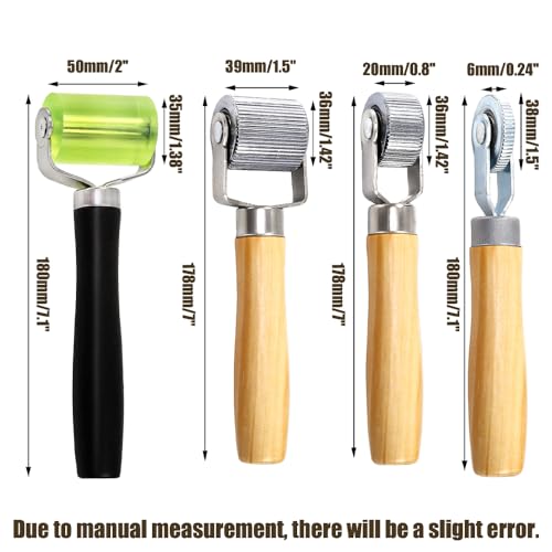 YOUEON 4 Pack Car Sound Deadening Roller Metal Insulation Tool, Sound Deadener Roller Set, Seam Roller, Bearings Equipped Wheel Roller for Car Sound Deadening Mat and Wallpaper Application - Image 2