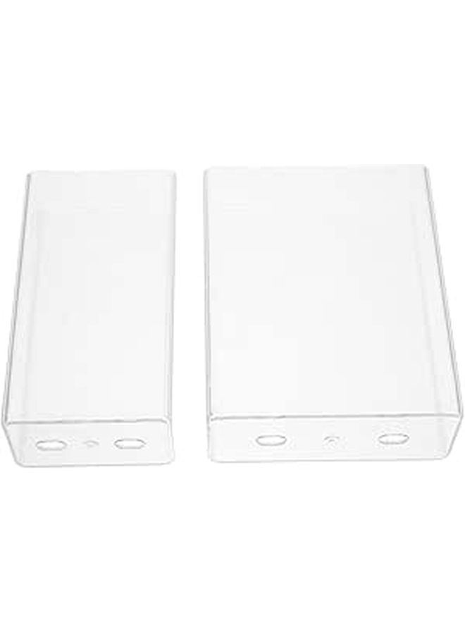 2Pcs No Drilling Toothpaste Dispenser And Toothbrush Holder Set Wall Mounted Bathroom Organizer - Image 1