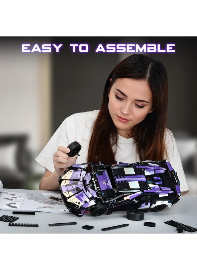 BAKA BAKA Sports Cars Building Kit for Kids, Teens, and Adults - STEM Educational Construction Toys Car 1:14 Technic Car, Toys for 8 9 10 11 12+ Year Old Boys, Gift for Birthday, Christmas, Valentine Day  - Image 4