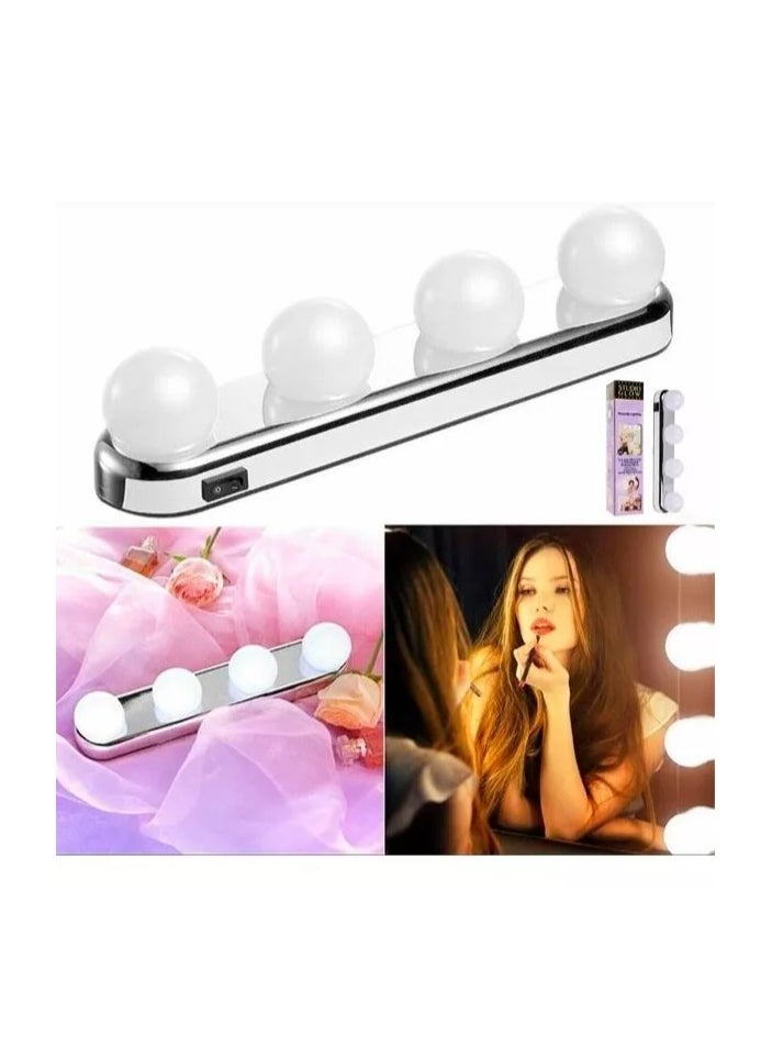 Kit of 4 Bulbs Makeup Spotlights for Bathroom Mirror