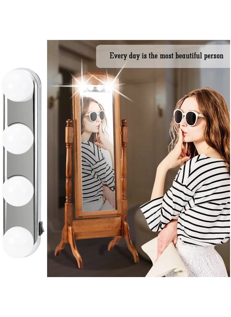 Kit of 4 Bulbs Makeup Spotlights for Bathroom Mirror