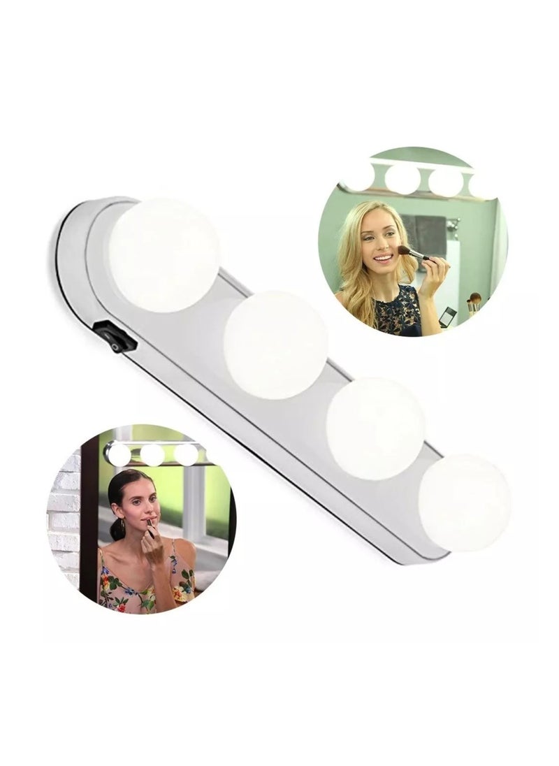 Kit of 4 Bulbs Makeup Spotlights for Bathroom Mirror