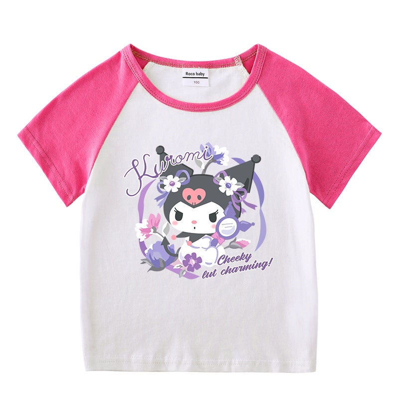 2023 New Children'S Wear Children'S Summer Short-Sleeved T-Shirt Boys And Girls Raglan Base Shirt Baby'S Half-Sleeved T-Shirt Children'S Top - Image 2