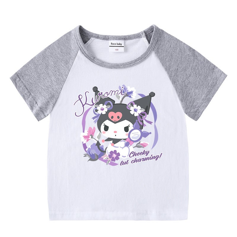 2023 New Children'S Wear Children'S Summer Short-Sleeved T-Shirt Boys And Girls Raglan Base Shirt Baby'S Half-Sleeved T-Shirt Children'S Top - Image 4