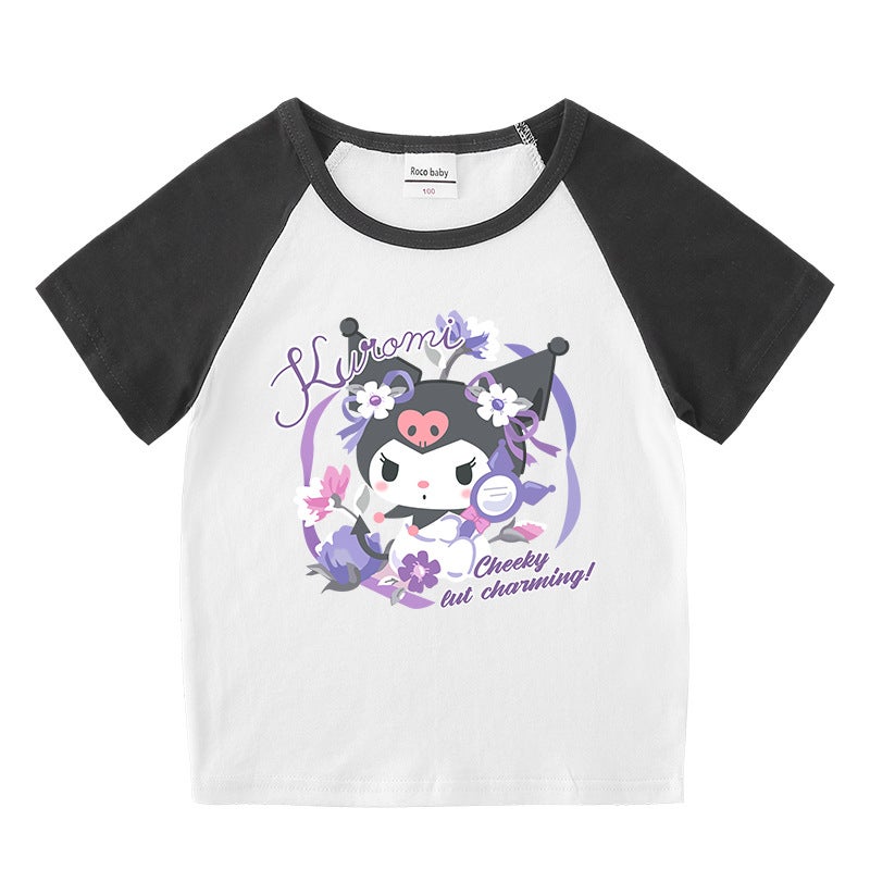 2023 New Children'S Wear Children'S Summer Short-Sleeved T-Shirt Boys And Girls Raglan Base Shirt Baby'S Half-Sleeved T-Shirt Children'S Top - Image 5