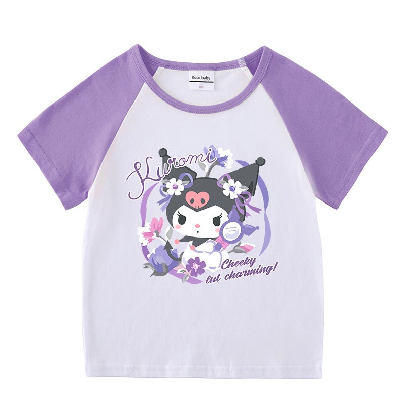 2023 New Children'S Wear Children'S Summer Short-Sleeved T-Shirt Boys And Girls Raglan Base Shirt Baby'S Half-Sleeved T-Shirt Children'S Top - Image 3