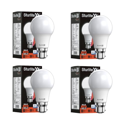 Sturlite Helo 10W LED Bulb| German Quality Certified With Advance CRI Technology| 15000 Hrs Rated Life and 900 Lumens Brightness| BIS and BEE Approved| B22 Base Energy Efficient Lighting - (Pack of 4) - Image 1